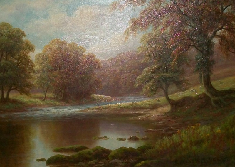 e w mellor the wharfe near beamsley1