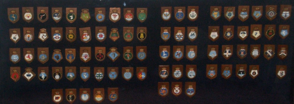 Unique Collection of Oak Ships Badges from the Falkland's Campaign