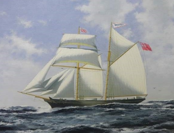 The Spinaway of Fowey Capt C H Rundle by Terry Bailey