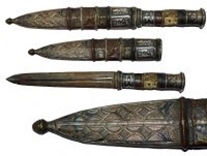 An Indian Silver-Hilted Knife and Scabbard early 20th century