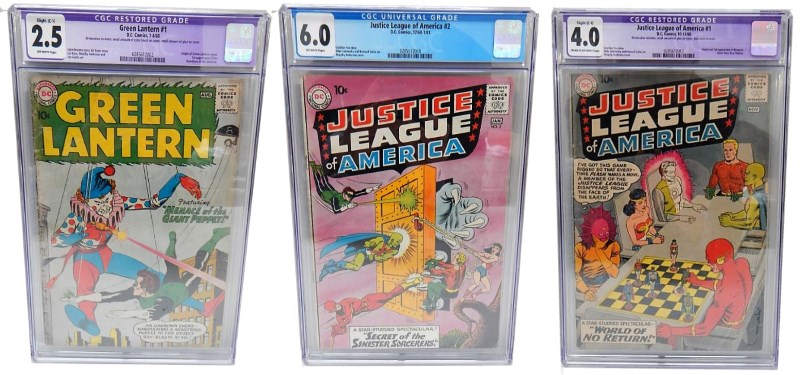 Justice League of America 1 & 2 and Green Lantern comics