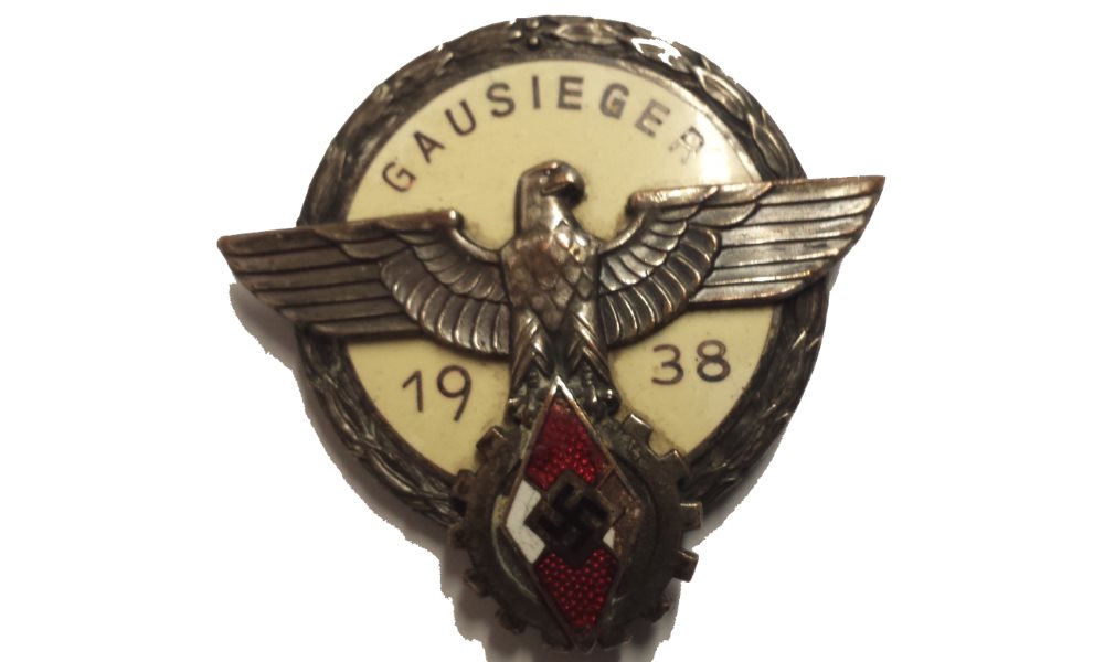 1938 hitler youth gausieger badge