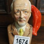 A one of a kind colourway of the Jeremy Corbyn Character Toby jug