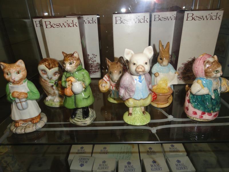 Beatrix Potter Figurines including Simpkin Ginger Cecily Parsley etc
