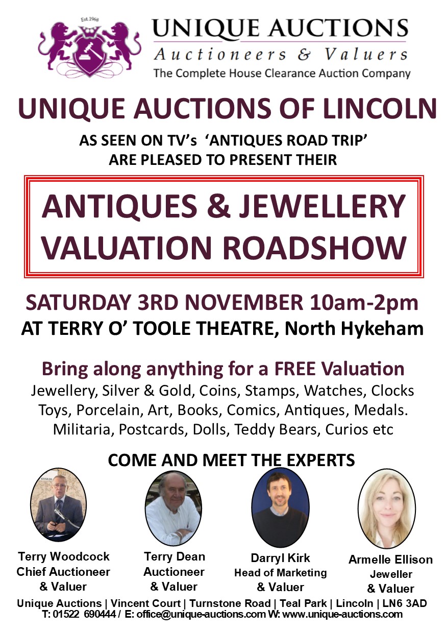 Antiques, Collectables & Jewellery Valuation Roadshow 3rd Nov at Terry O'Toole Theatre