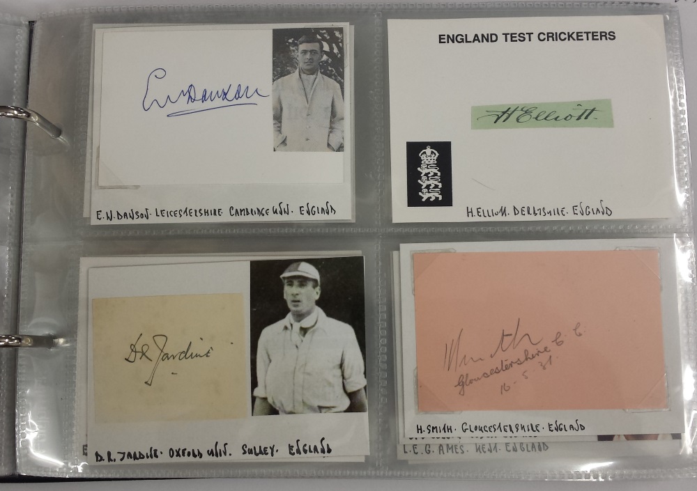 cricket autographs including douglas jardine