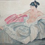 w russell flint watercolour semi nude painting