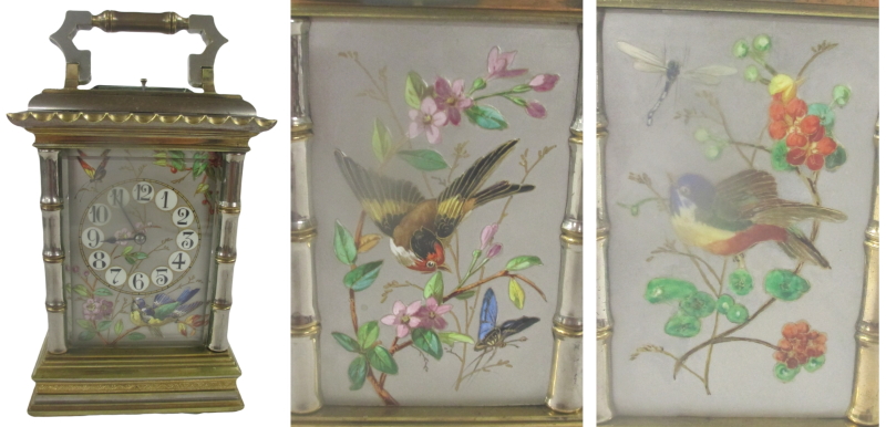 bird carriage clock montage