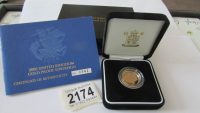 A 2005 gold proof sovereign