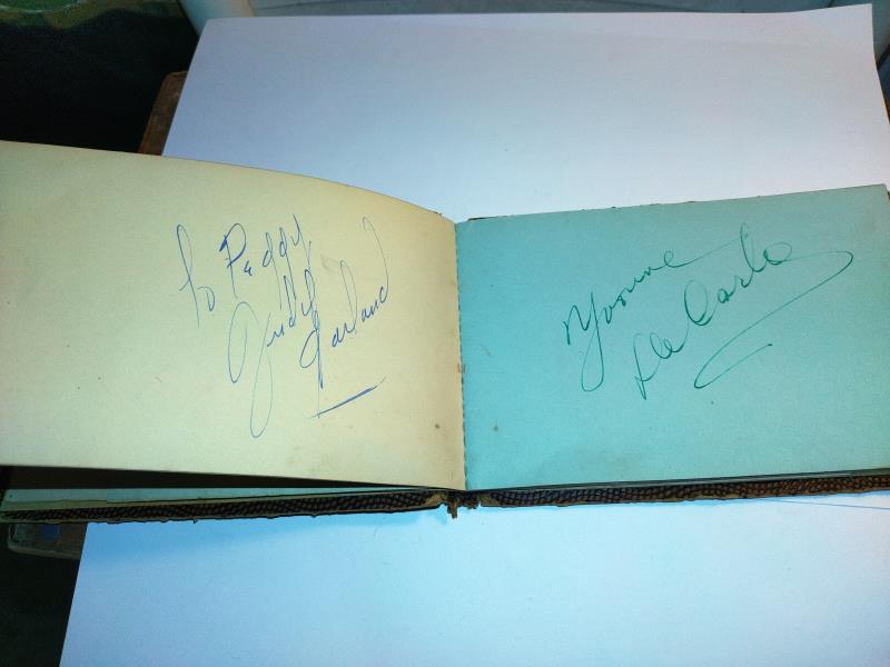 Excellent Autograph Book including Walt Disney, Judy Garland and John Wayne  - Unique Auctions