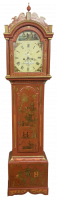 Chinese Lacquered Grandfather Clock