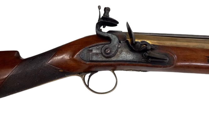 Sold at Auction: AN ENGLISH FLINTLOCK BLUNDERBUSS Bedford, early