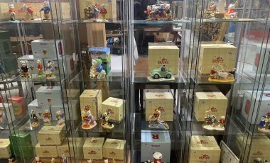 Collection of Rupert the Bear figurines and collectables