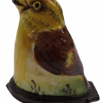 An antique English enamel bonbonniere in the form of a bird, circa 18c