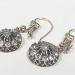 A pair of diamond earrings