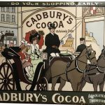 An original large Cadburys Cocoa Clock Do Your Shopping Early enamel sign Sold for £5,800