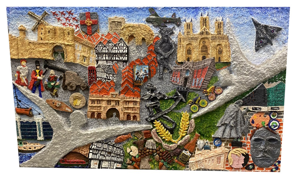 A fascinating relief picture showcasing Lincolns iconic landmark