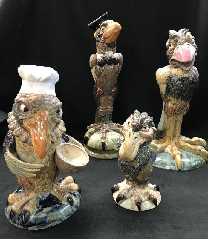 Martin Bros Inspired Grotesque Wally Bird Sculptures