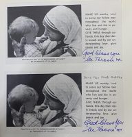 Mother Theresa signed cards