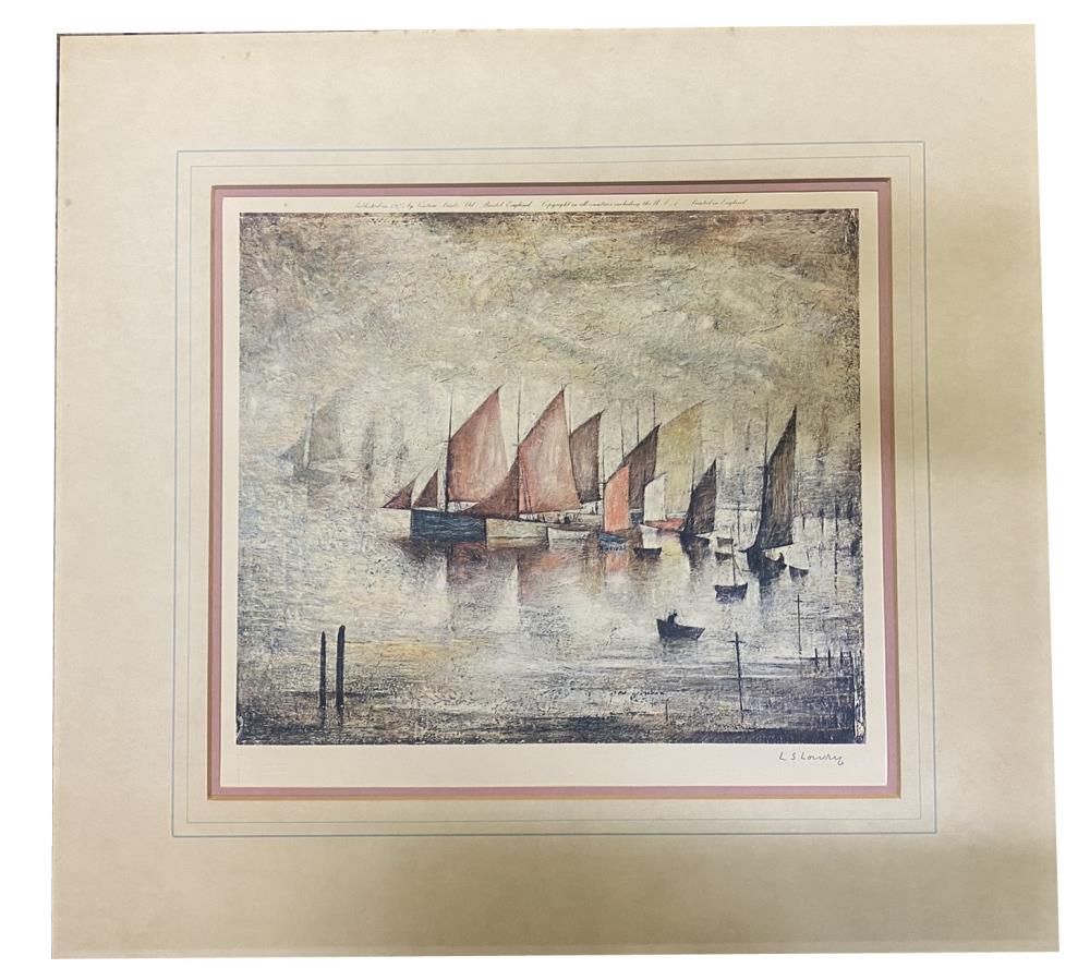 Laurence Stephen Lowry Sailing Boats Signed Limited Edition